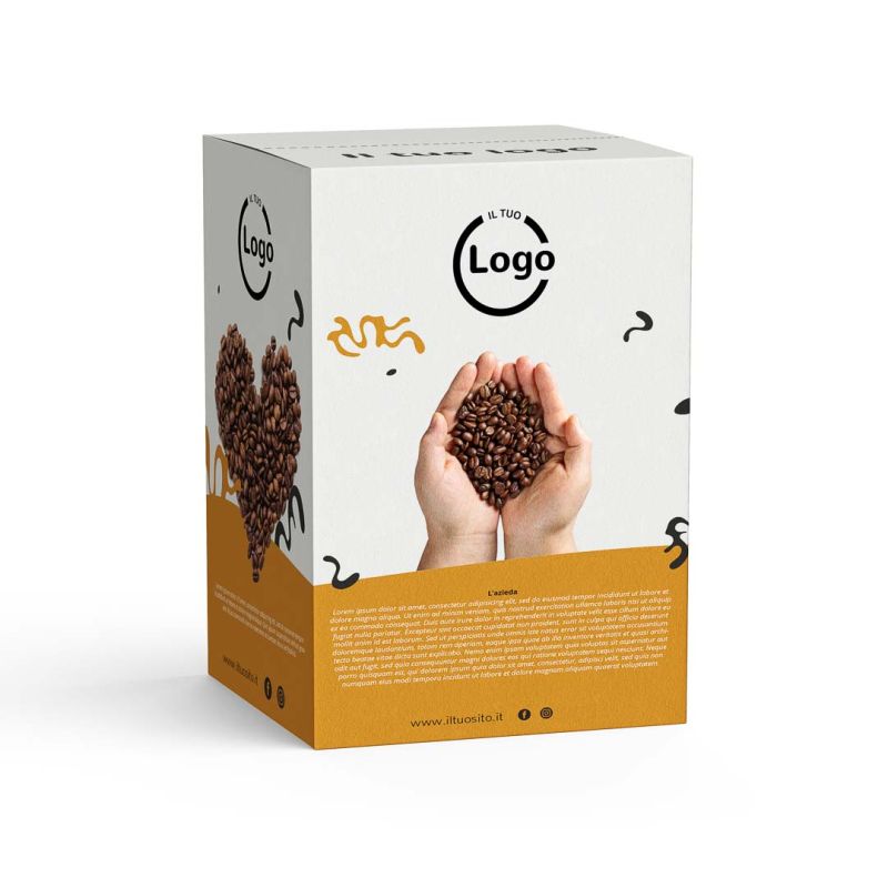 Scatole caffè 50 cialde alta per Torrefazioni - Personalizzabili