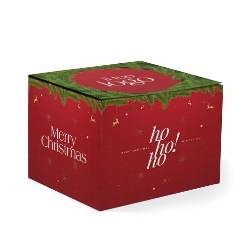 Box mod. SCRIGNO for panettone 23x23x16 cm - Personalized with full bottom