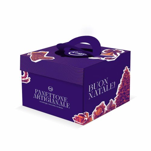 Boîte mod. CHIC pour panettone 23x23x16 cm - Personnalisé avec fond intégral