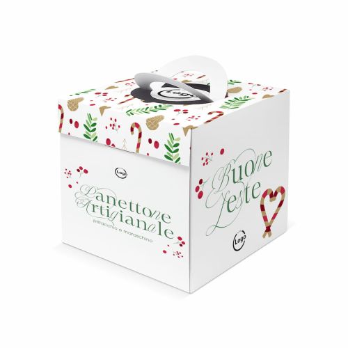 Box mod. CHIC for panettone 21x21x22 cm - Personalized