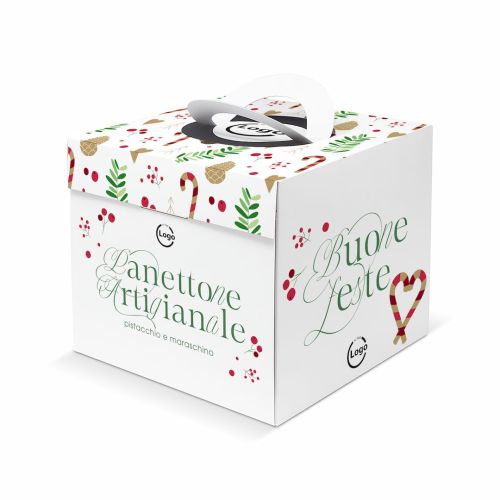 Box mod. CHIC for panettone 23x23x21 cm - Personalized