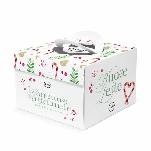 Box mod. CHIC for panettone 25x25x18 cm - Personalized