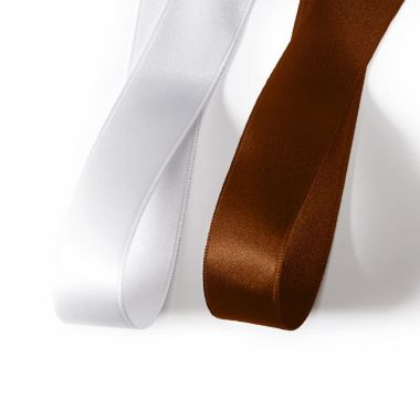 Ruban de satin marron ou blanc pour boîtes de panettone
