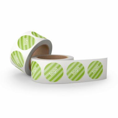 Custom round adhesive labels