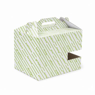 Box portavivande in cartoncino microonda rigido con manico