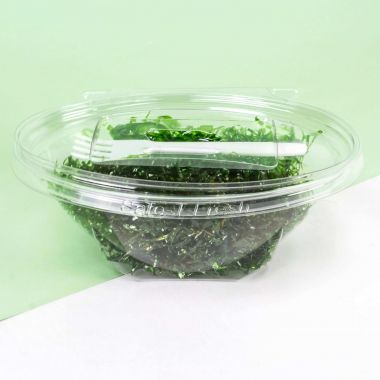 Contenitori Safe-T-Fresh ovale con forchetta bianca