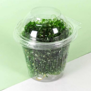 Bicchieri contenitori con sigillo e coperchio bombato 350ml