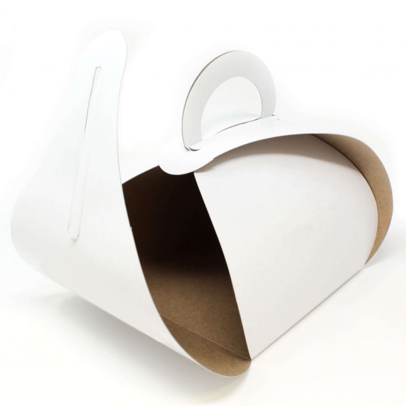 Mini cake box with handle 13x13x12 4 colours