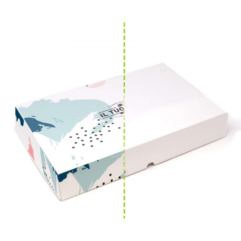 Rectangular cardboard boxes to customize - 18x27x5 cm up to 4 colours