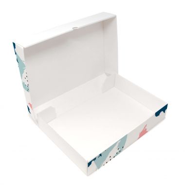Rectangular cardboard boxes to customize - 18x27x5 cm up to 4 colours