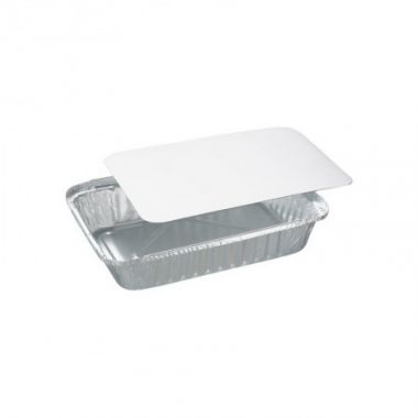 Aluminium foil pans with lid 148x123x25 mm