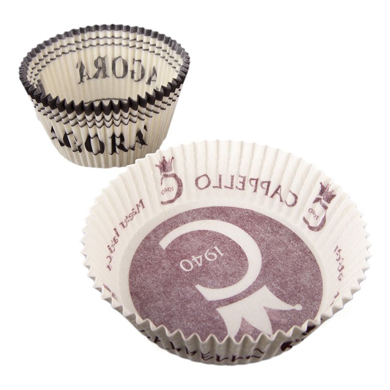 Personalized Circular Fluted Paper Baking Cups n.140 (5,7x4,2cm)