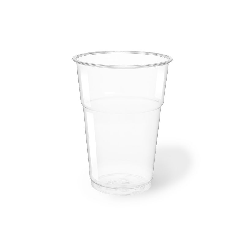 Clear Plastic PET Cups 400 cc compostable - neutral