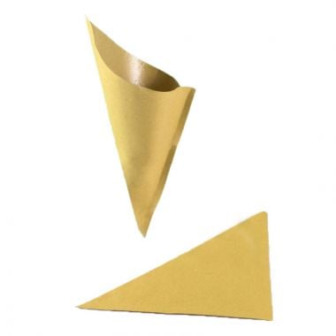 Straw paper cone for fried [21 x 29.5 cm] - Neutral