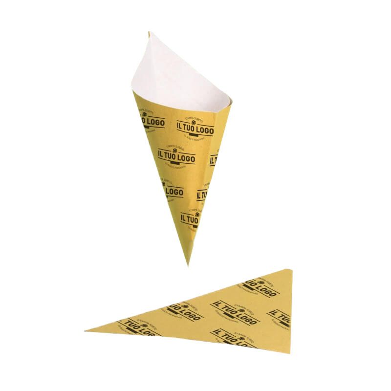 Straw paper cone gr 100 with blotting paper
