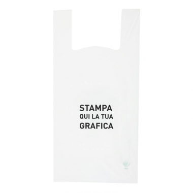 Buste shopper Biodegradabili e Compostabili Bianche