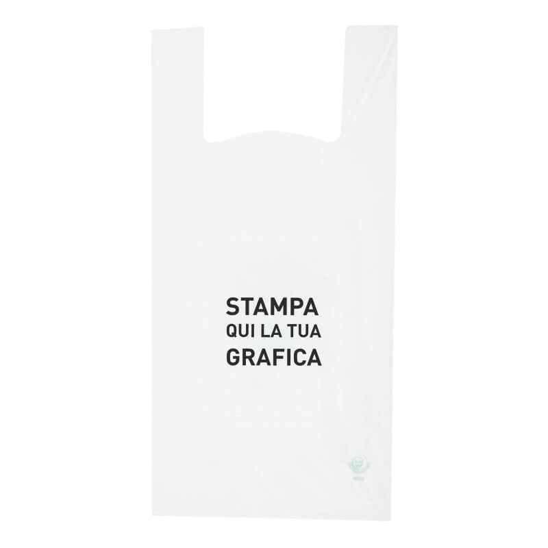 Shopper bio compostabile T shirt con manico Personalizzate