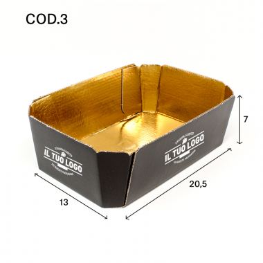Customizable Cardboard trays for food  COD.3
