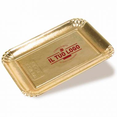 Golden coloured cardboard trays