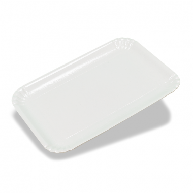 White cardboard tray for pastries - Dry press