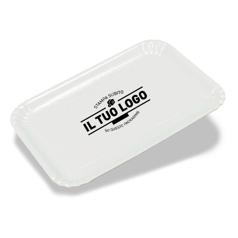 White cardboard trays for pastries customized White cardboard trays for pastries customized