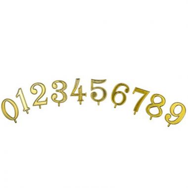Gold assorted numbers + basis