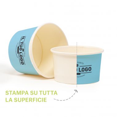 Coppette Cartoncino fondo personalizzato C100 per gelato