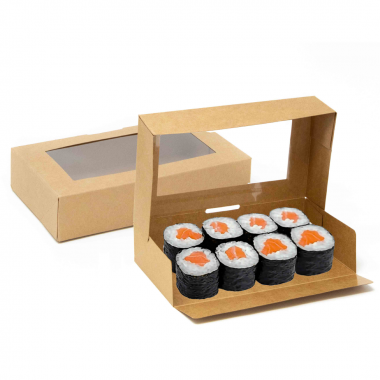 Box Sushi Large 21,5x14,2x4,5 cm Brown