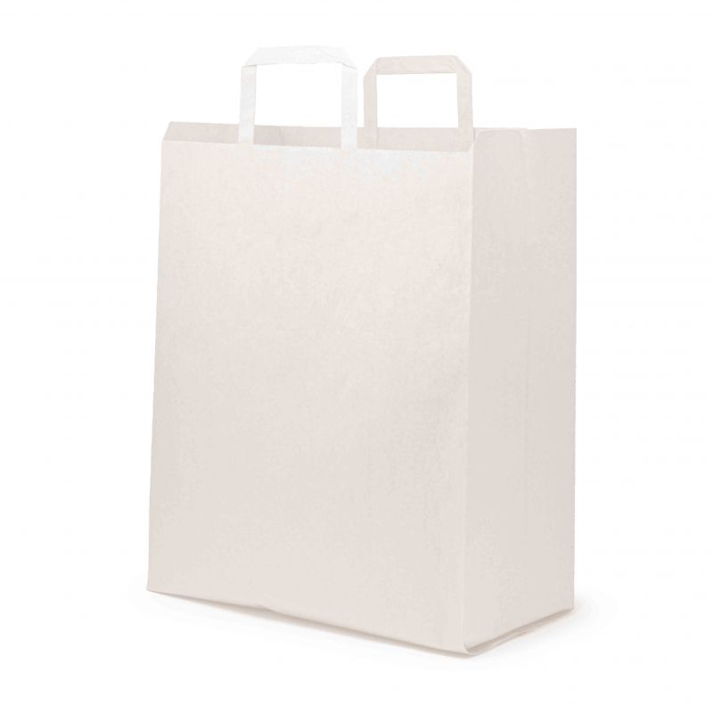 White paper bag for take away White paper bag for take away