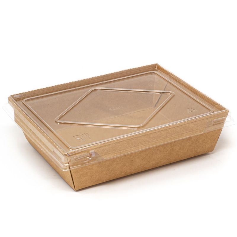 Contenitore eco per insalate con coperchio - 900 ml - 15x11,6x4,8 cm Neutri Contenitore eco per insalate con coperchio - 900 ml - 15x11,6x4,8 cm Neutri