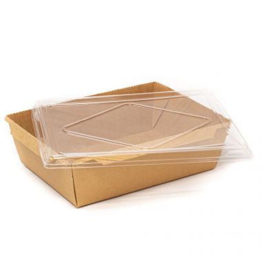 Contenitore eco per insalate con coperchio - 2100 ml - 19,5x14x6,5 cm