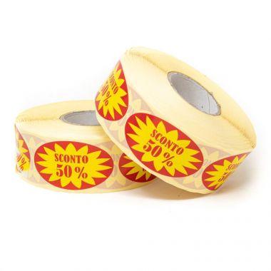 Adhesive Labels "Sconto...