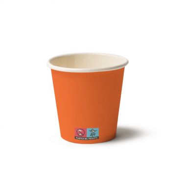 Cardboard cups 70 cc orange...