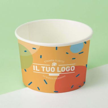 Coppette Cartoncino fondo personalizzato C480 per gelato