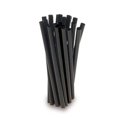 Black straight straws