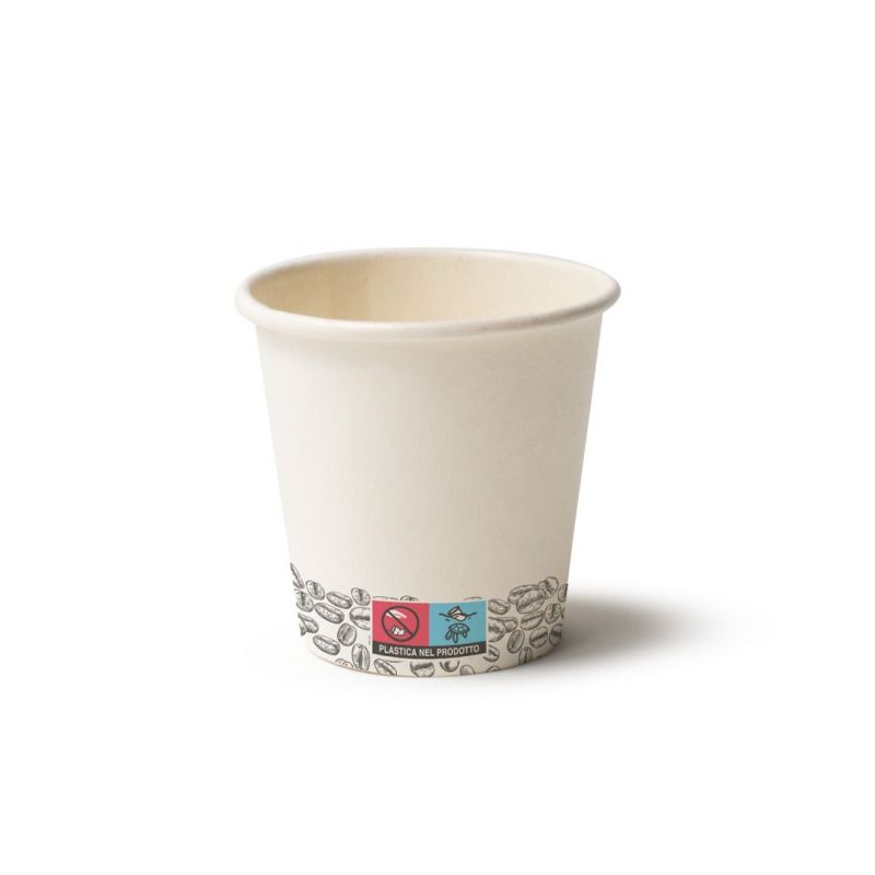 Bicchieri Cartoncino caffè 70 cc chicco neutri Bicchieri Cartoncino caffè 70 cc chicco neutri