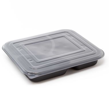 3-compartment curved...