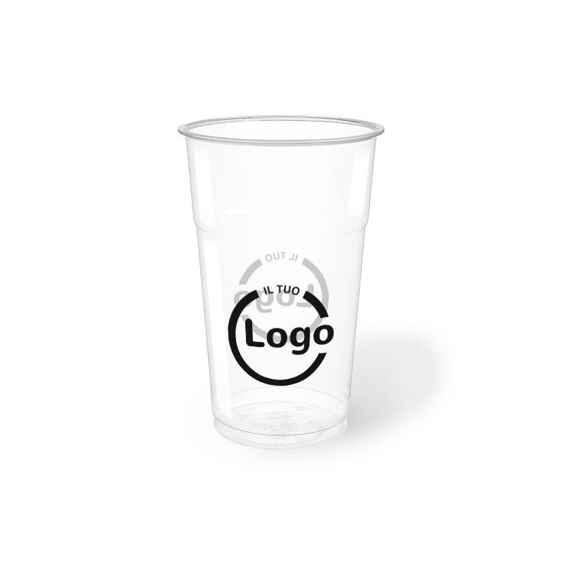 Bicchieri in Kristal PLA 500 cc compostabili - Personalizzati fino a 3  colori