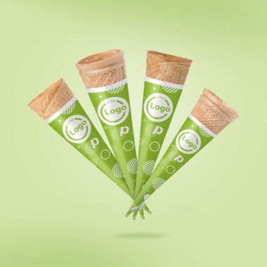 Sottoconi in carta per cono gelato personalizzabili ad 1 colore