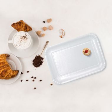 White cardboard trays for pastries - Neutral