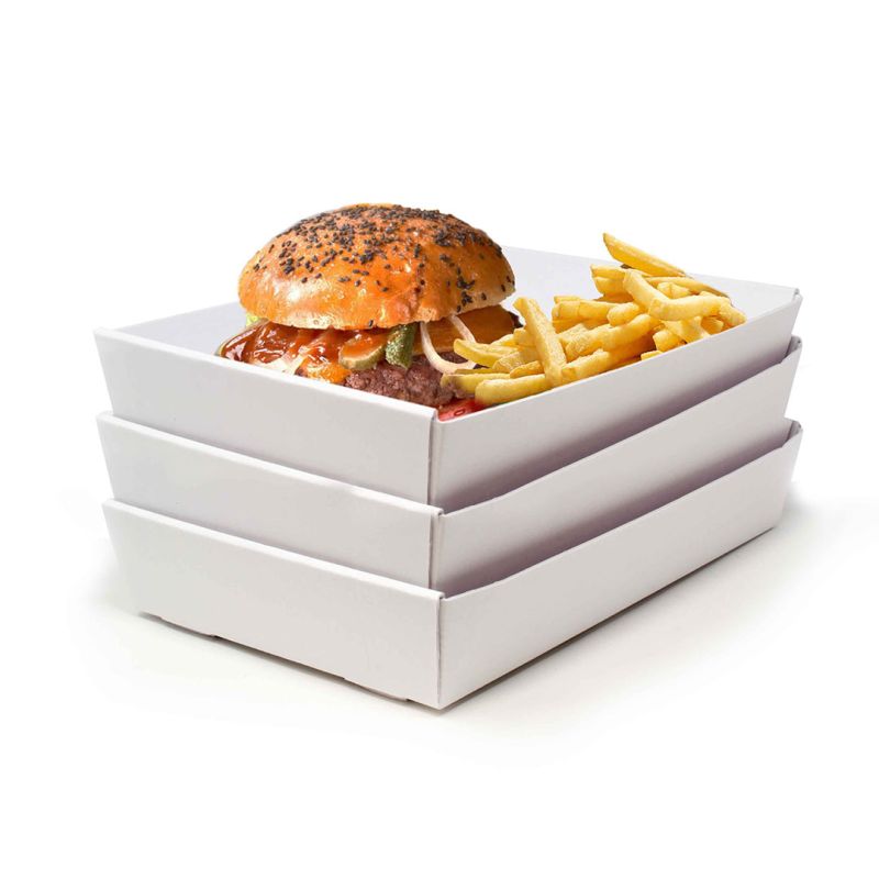 Vassoi per hamburger e fritture mod. F 20x17x5 cm - Neutri
