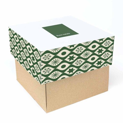 Box mod. ELEGANT for panettone 23x23x21 cm - Customizable