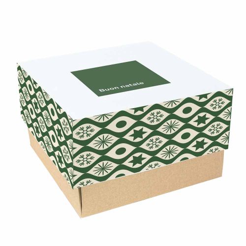 Box mod. ELEGANT for panettone 23x23x18 cm - Customizable