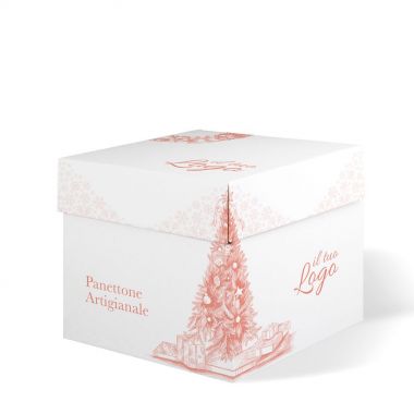 Panettone box Holly 25x25x21 cm - 4 colors