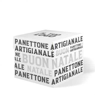 Panettone box Holly 25x25x21 cm - 4 colors