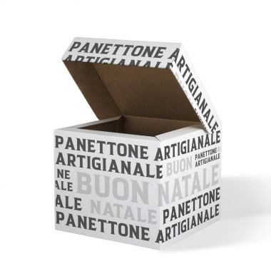 Panettone box Holly 25x25x21 cm - 4 colors