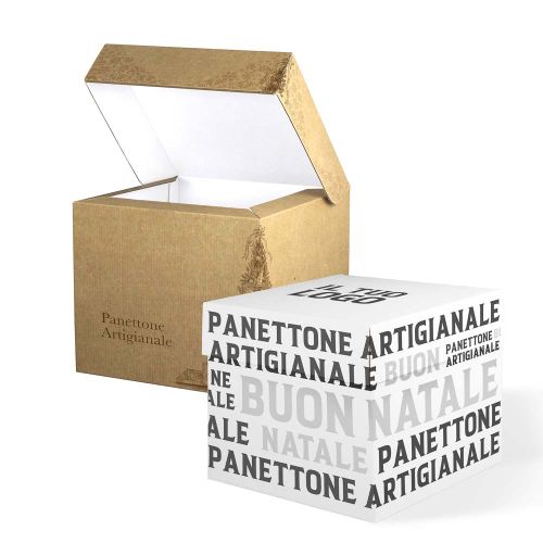 Box mod. HOLLY for panettone 25x25x21 cm - Personalized